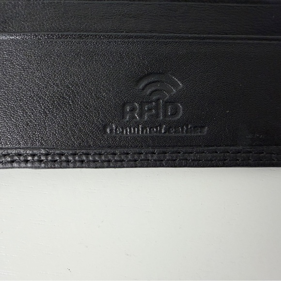 Porsche Design Black Leather Bifold Wallet RFID Blocking Crest Logo Men’s - Picture 6 of 12